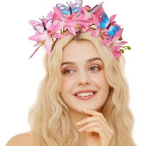 Butterfly Fascinator Headband Monarch Butterfly Headband Crown Tea Party